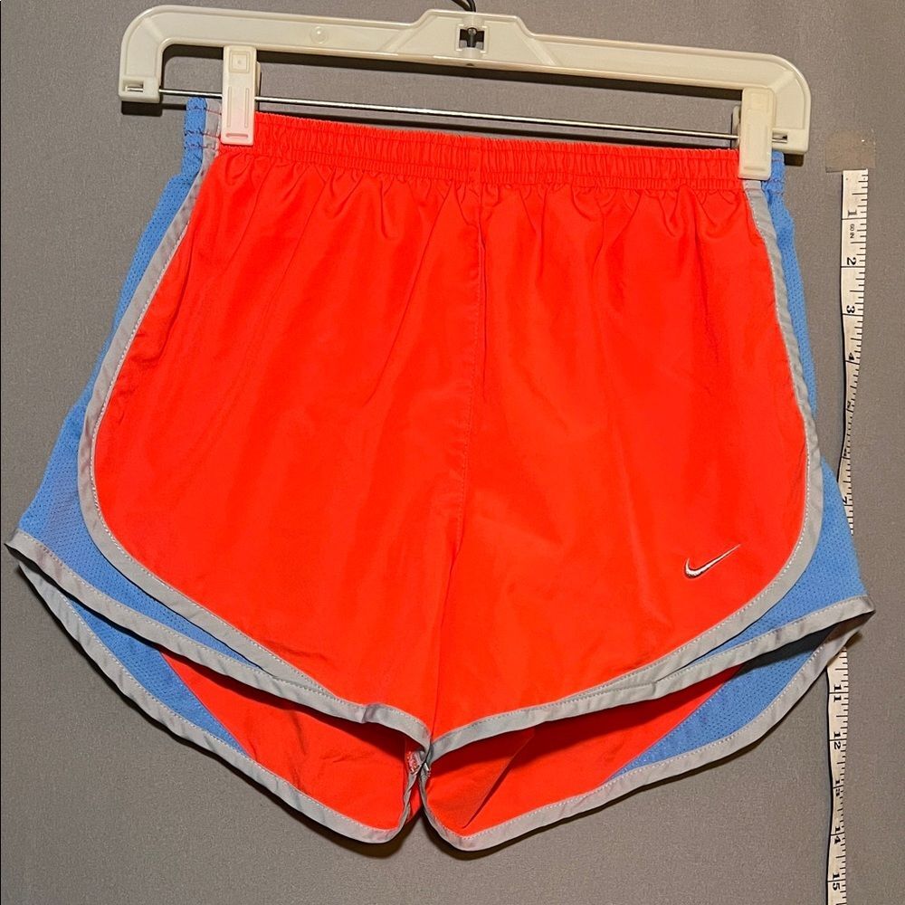 Nike Women's Orange and Blue with gray trim Athletic Shorts Women's S